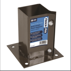 FENCE POST SUPPORT (BOLT DOWN) BROWN 75mmx75mm