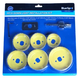 Blue Spot Tools - 9 Pce Downlight Installation Kit (51 - 75mm)