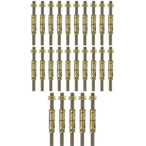 Charles Watson M12 x 75mm Projecting Bolt Shield Anchor Zinc-Plated Steel Masonry Fixing Pack of 25