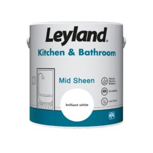 Leyland Kitchen & Bathroom Paint Brilliant White 2.5L