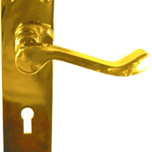LOCK HANDLE SCROLL BRASS PP