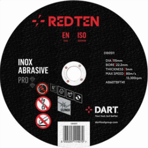 DART Red Ten SS/Inox 115mm Abrasive Disc - Pk 10