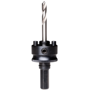 Starrett A2 Hole Saws Arbor - 32-210mm Quick Hitch Screw Thread Hex Shank Arbor with 6.35mm High-Speed Steel Pilot Drill