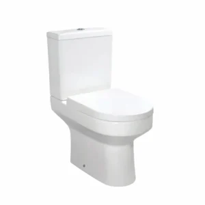 Scudo Spa 364x860x655 Comfort Height Open Back Pan Including Cistern & Soft Close Seat White SPACE006 + SEAT005 + SPACE002