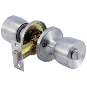 YALE YKS-BAT Tulip Design Bathroom Knob Set, with Turn Snib Locking Mechanism